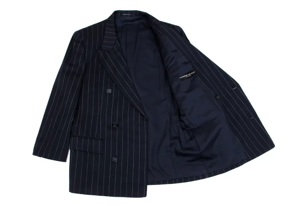 TOKIO KUMAGAI HOMME DE NUIT Wool Striped Double Jacket K-164187_014