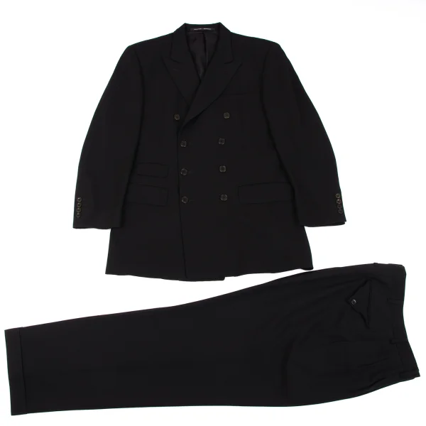 Jean Paul GAULTIER HOMME objet Wool Rayon Jacket & Pants Black 48M・79 K-164193_001
