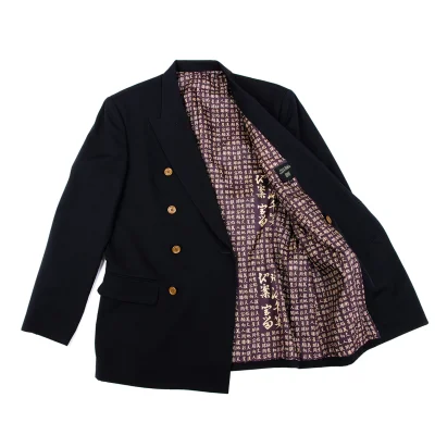 Jean Paul GAULTIER HOMME Kanji Printed Double Breasted Jacket