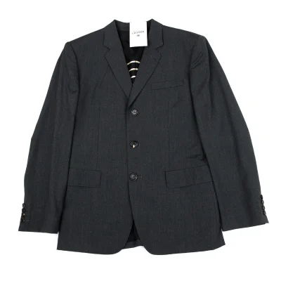 ジャンポールゴルチエ オムJean Paul GAULTIER HOMME 裏ボーダーウール3Bジャケット グレー