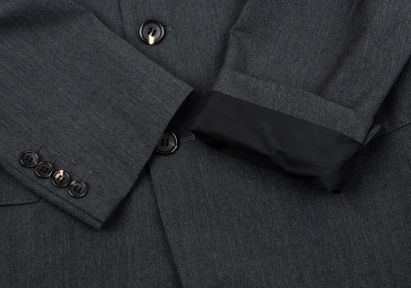ジャンポールゴルチエ オムJean Paul GAULTIER HOMME 裏ボーダーウール3Bジャケット グレー50 K-164206_008
