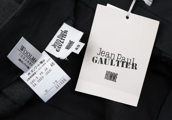 ジャンポールゴルチエ オムJean Paul GAULTIER HOMME ウールストレートパンツ グレー48 K-164207_012