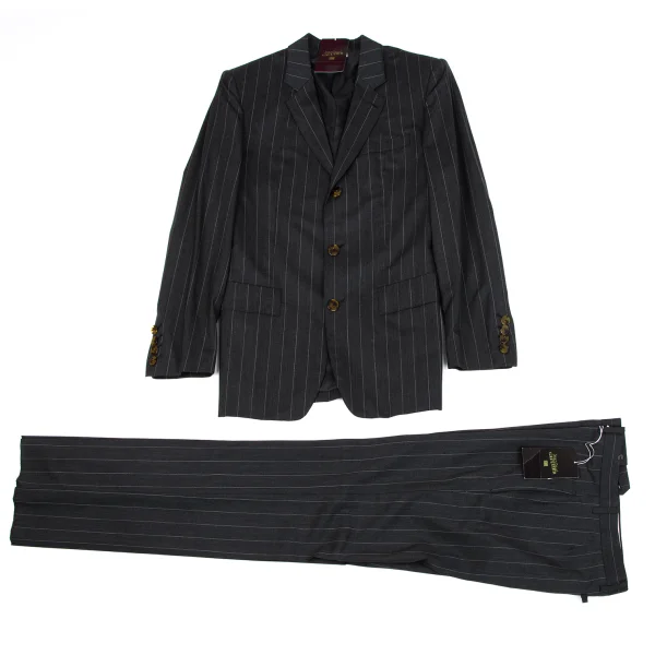 Jean Paul GAULTIER HOMME Wool Striped Jacket & Pants Grey 48 K-164213_001