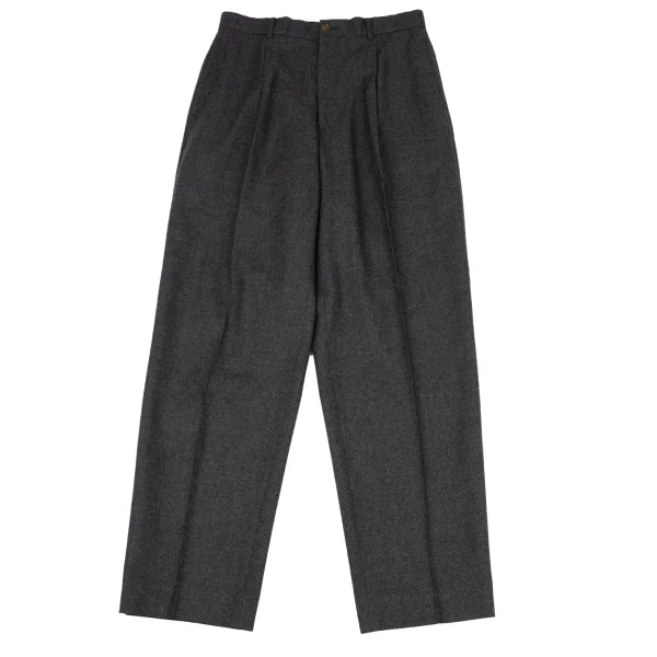 Jean Paul GAULTIER HOMME Wool Tuck Pants Grey M K-164215_001