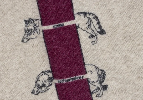 Krizia poi Animal Print Angora Blend Wool Knit Cardigan K-164219_006