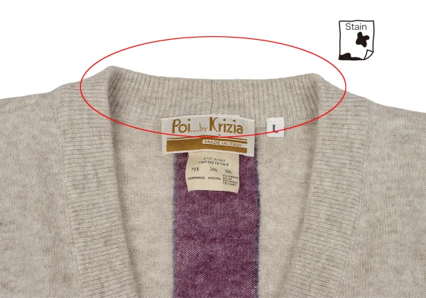 Krizia poi Animal Print Angora Blend Wool Knit Cardigan K-164219_010