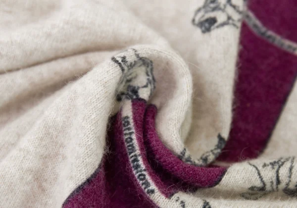 Krizia poi Animal Print Angora Blend Wool Knit Cardigan K-164219_018