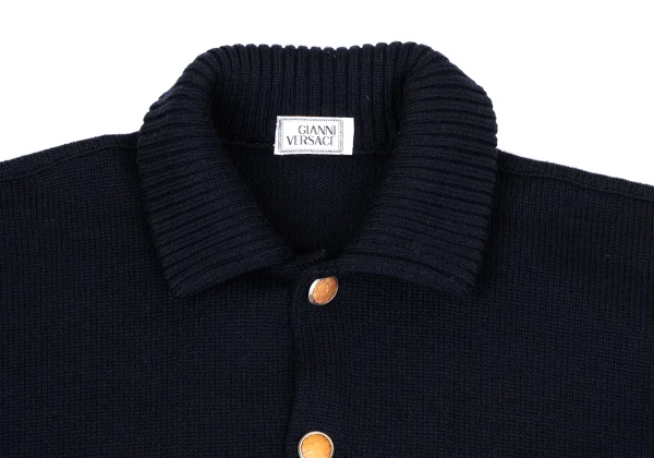 GIANNI VERSACE Button Design Wool Knit Jacket K-164220_003