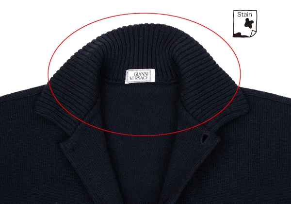 GIANNI VERSACE Button Design Wool Knit Jacket K-164220_004