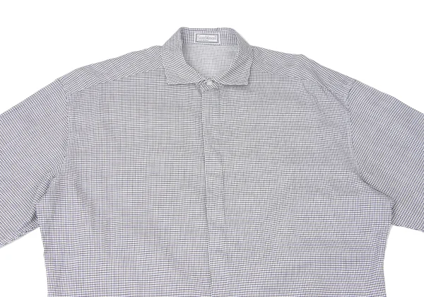 GIANNI VERSACE Cotton Linen Graph Check Shirt K-164221_002