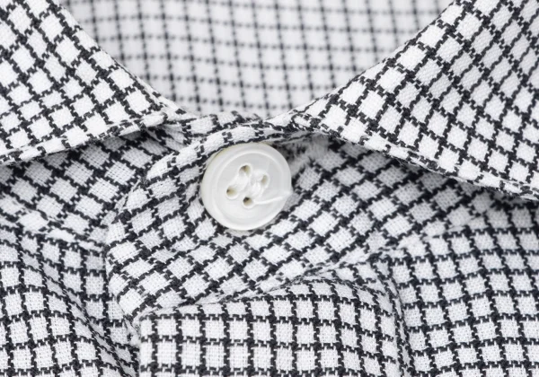 GIANNI VERSACE Cotton Linen Graph Check Shirt K-164221_006