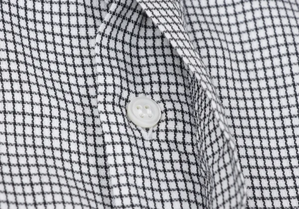 GIANNI VERSACE Cotton Linen Graph Check Shirt K-164221_007