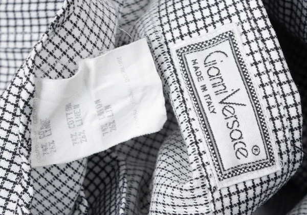 GIANNI VERSACE Cotton Linen Graph Check Shirt K-164221_015