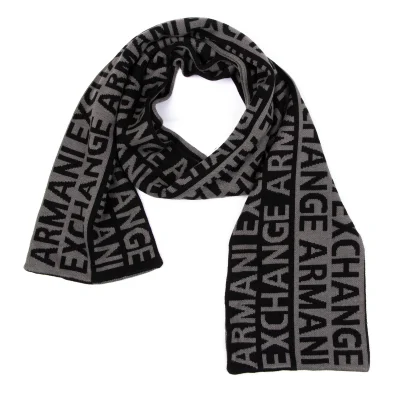 ARMANI EXCHANGE Logo Jacquard Knit Stole