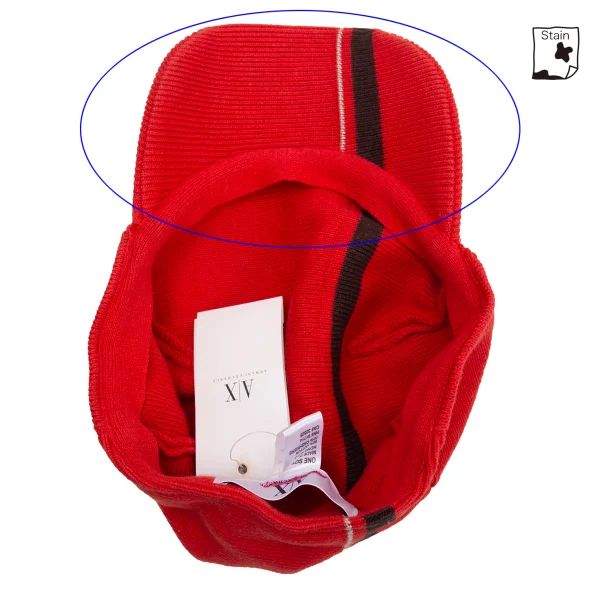 ARMANI EXCHANGE Cashmere Blended Cotton Line Knit Cap K-164225_007