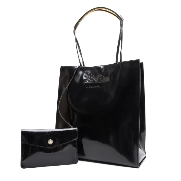 Salvatore Ferragamo Cutting Tote Bag Black  K-164226_001