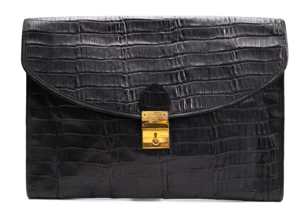 GIORGIO ARMANI Emboss Leather Clutch Bag K-164227_002