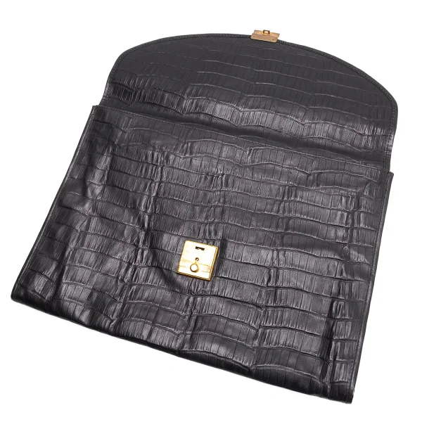 GIORGIO ARMANI Emboss Leather Clutch Bag K-164227_007