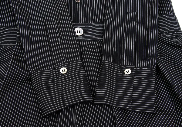 Y's Striped Wrap Design Flare Shirt Dress K-164230_010