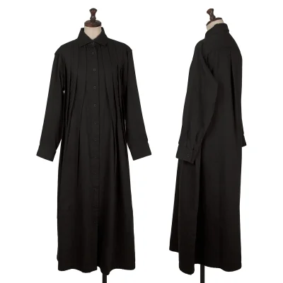 ISSEY MIYAKE Cotton Pleated Long Shirt Sress