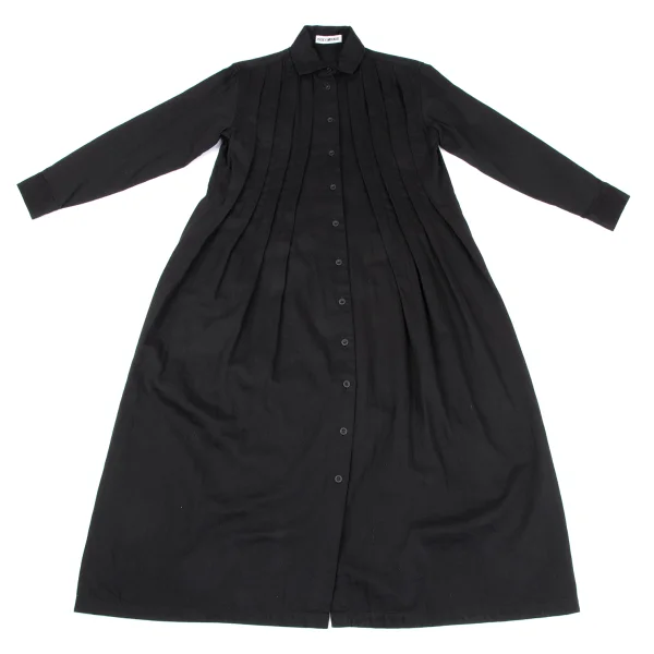 ISSEY MIYAKE Cotton Pleated Long Shirt Sress K-164231_002