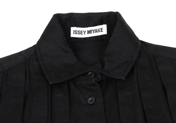 ISSEY MIYAKE Cotton Pleated Long Shirt Sress K-164231_004