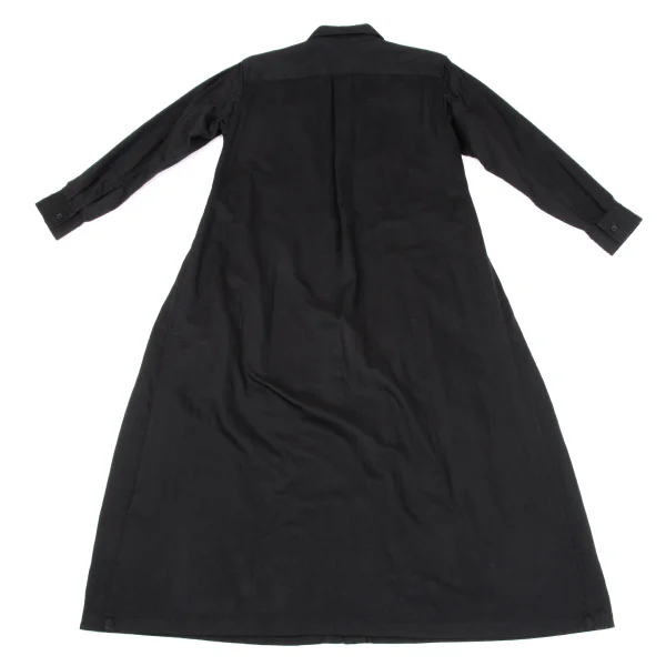 ISSEY MIYAKE Cotton Pleated Long Shirt Sress K-164231_014