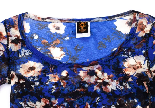 Jean Paul GAULTIER SOLEIL Floral Printed Mesh T Shirt K-164236_004