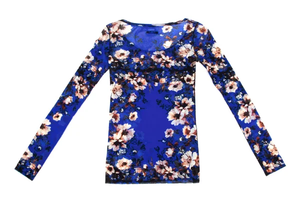 Jean Paul GAULTIER SOLEIL Floral Printed Mesh T Shirt K-164236_010