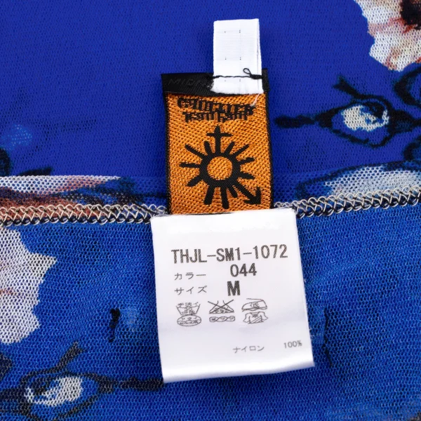 Jean Paul GAULTIER SOLEIL Floral Printed Mesh T Shirt K-164236_015