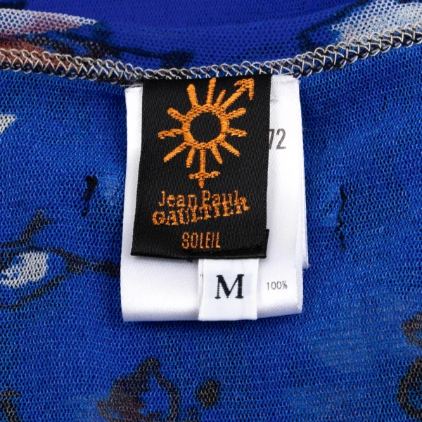 Jean Paul GAULTIER SOLEIL Floral Printed Mesh T Shirt K-164236_016