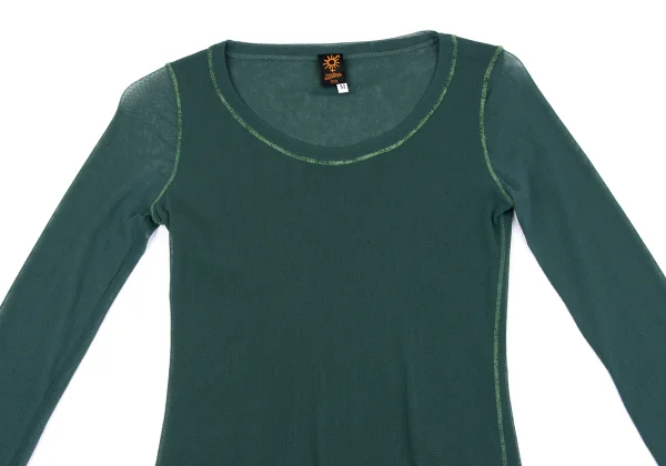 Jean Paul GAULTIER SOLEIL Mesh Long Sleeve T Shirt K-164237_003