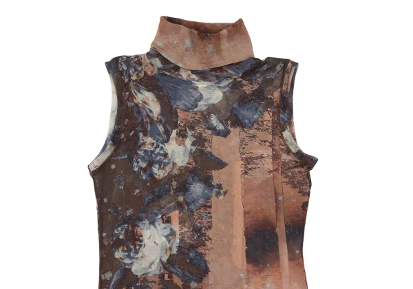 Jean Paul GAULTIER FEMME Floral Printed Mesh Sleeveless Top K-164240_003