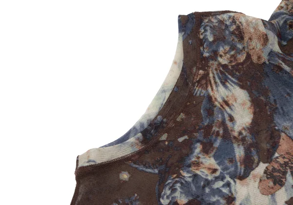 Jean Paul GAULTIER FEMME Floral Printed Mesh Sleeveless Top K-164240_007