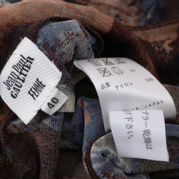 Jean Paul GAULTIER FEMME Floral Printed Mesh Sleeveless Top K-164240_017