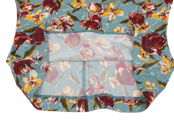 ジャンポールゴルチエ ファムJean Paul GAULTIER FEMME フローラルプリントストレッチノースリーブ 水色マルチ40 K-164241_007