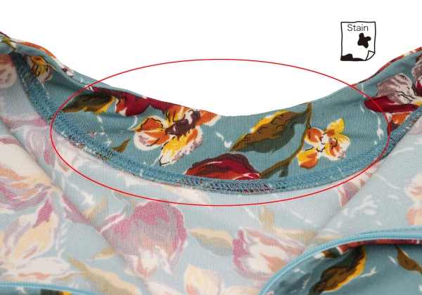 ジャンポールゴルチエ ファムJean Paul GAULTIER FEMME フローラルプリントストレッチノースリーブ 水色マルチ40 K-164241_010