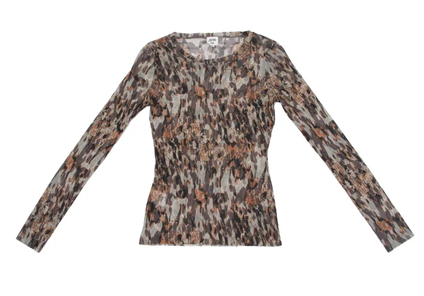 Jean Paul GAULTIER FEMME Graphic Printed Mesh T Shirt K-164244_002