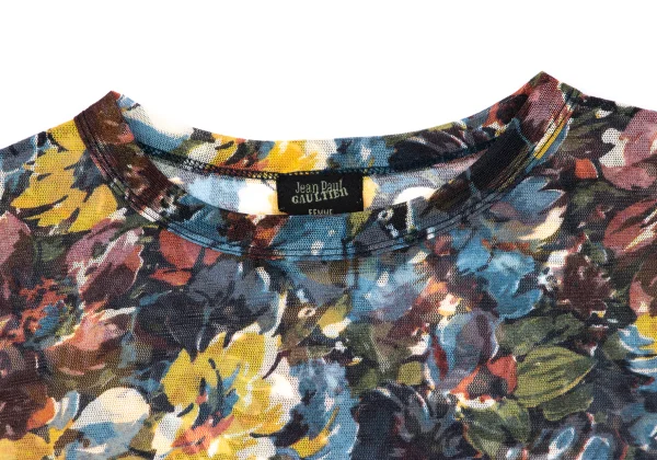 Jean Paul GAULTIER FEMME Floral Printed Mesh T Shirt K-164245_004