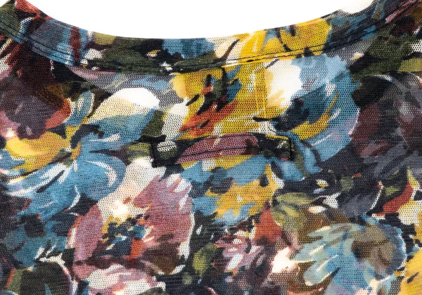 Jean Paul GAULTIER FEMME Floral Printed Mesh T Shirt K-164245_010