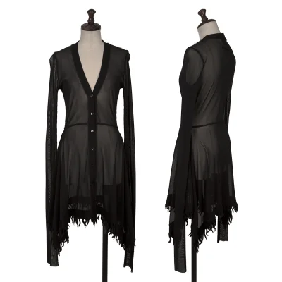 Jean Paul GAULTIER FEMME Knit Fringe Mesh Cardigan