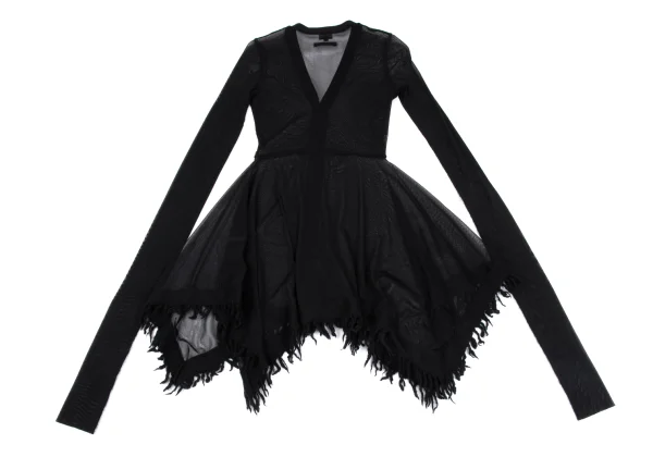 Jean Paul GAULTIER FEMME Knit Fringe Mesh Cardigan K-164249_011