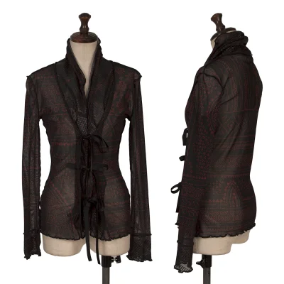 Jean Paul GAULTIER FEMME Pattern Printed Mesh Cardigan