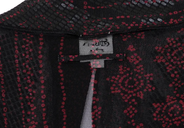 Jean Paul GAULTIER FEMME Pattern Printed Mesh Cardigan K-164250_011