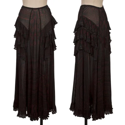 Jean Paul GAULTIER FEMME Pattern Printed Mesh Skirt