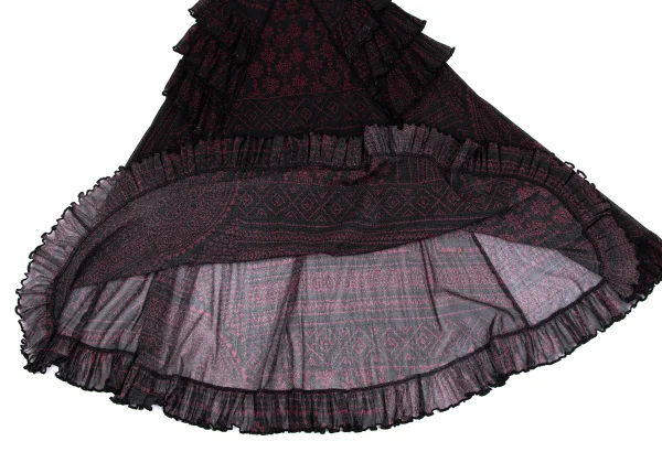 Jean Paul GAULTIER FEMME Pattern Printed Mesh Skirt K-164251_008