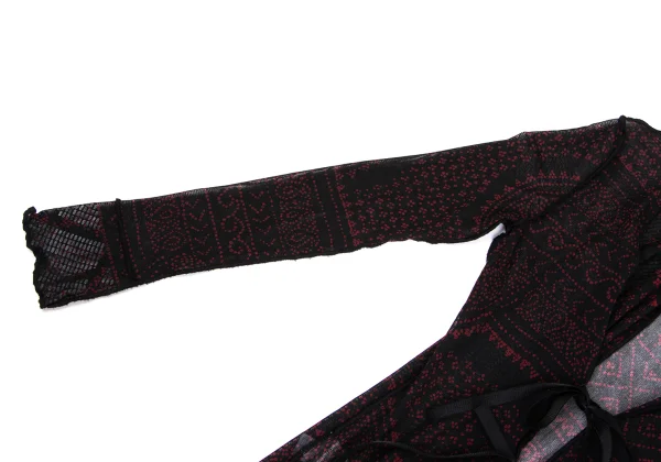 Jean Paul GAULTIER FEMME Pattern Printed Mesh Cardigan & Skirt K-164252_005