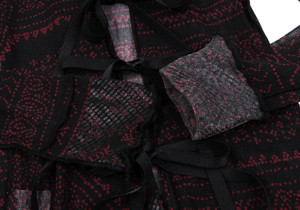 Jean Paul GAULTIER FEMME Pattern Printed Mesh Cardigan & Skirt K-164252_006