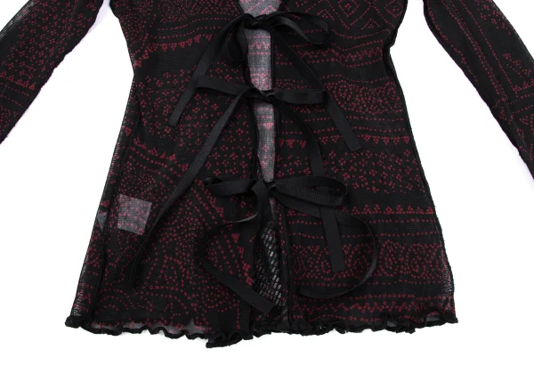 Jean Paul GAULTIER FEMME Pattern Printed Mesh Cardigan & Skirt K-164252_007