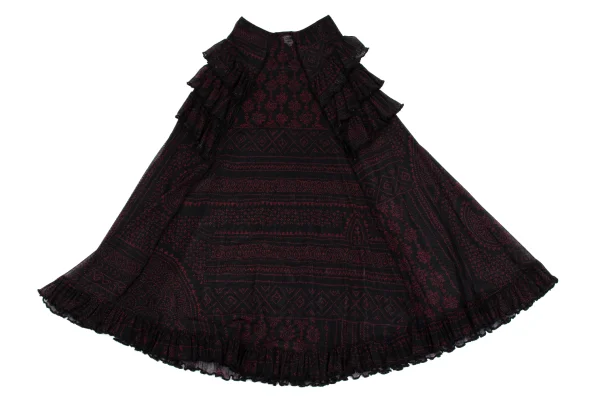 Jean Paul GAULTIER FEMME Pattern Printed Mesh Cardigan & Skirt K-164252_012